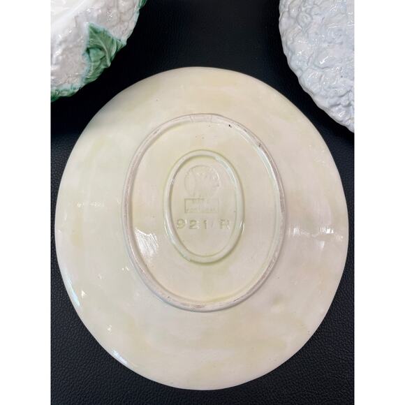 1930s Bordallo Pinheiro Cauliflower Cabbage Tureen Lidded Dish Underplate - Picture 11 of 12